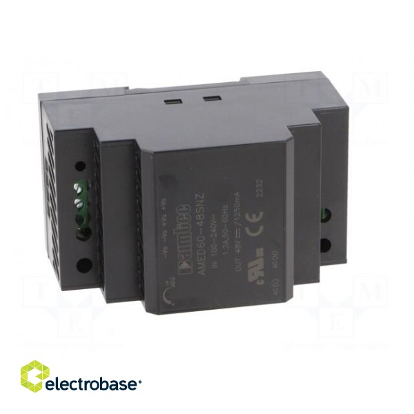 Power supply: switched-mode | for DIN rail | 60W | 48VDC | 1.25A | 91% image 9