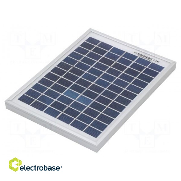 Photovoltaic cell | polycrystalline silicon | 251x186x17mm | 5W image 1