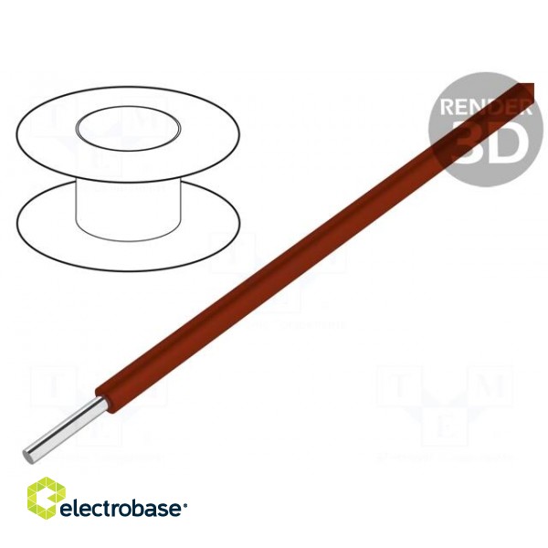 Wire | EcoWire | 18AWG | solid | Cu | MPPE | brown | 600V | 305m | 1000ft