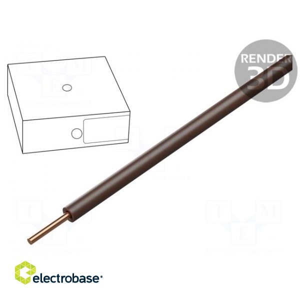 Wire | H05V-U | 1mm2 | solid | Cu | PVC | brown | 300V,500V | Package: 100m