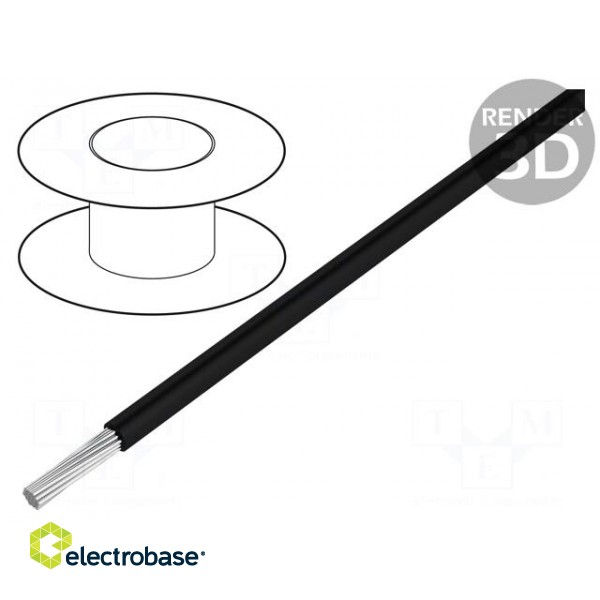 Wire | EcoWire Metric | stranded | Cu | 0.75mm2 | black | MPPE | 600V | 50m