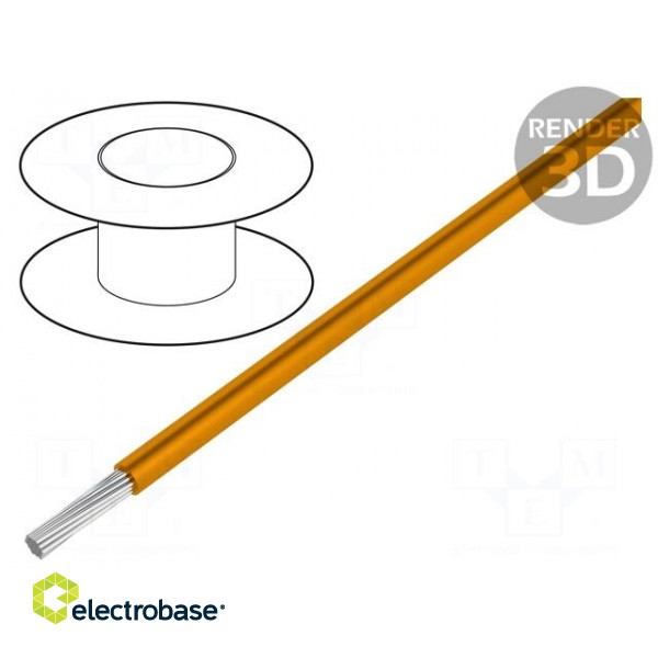 Wire | ÖLFLEX® HEAT 180 SiF | stranded | Cu | 1mm2 | silicone | orange