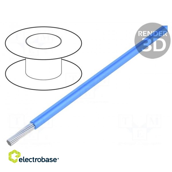 Wire | EcoWire Metric | stranded | Cu | 1mm2 | blue | MPPE | 600V | 100m