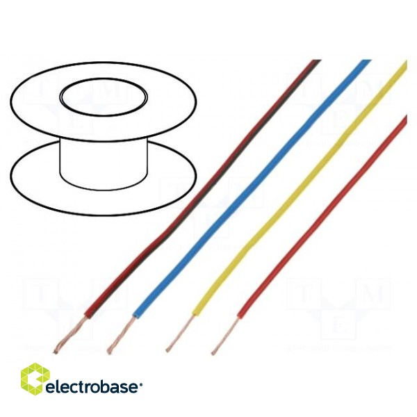 Wire | LgY | stranded | Cu | 0.35mm2 | green-yellow | PVC | 300/500V | 200m