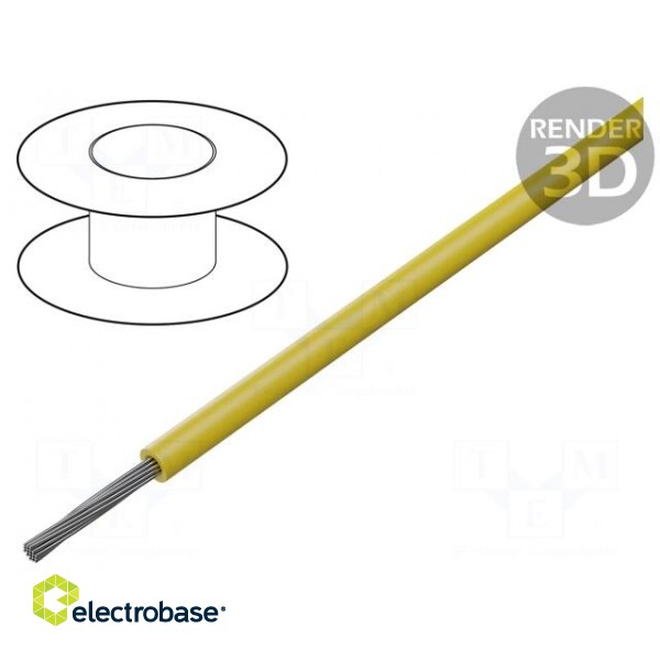 Wire | HookUp Wire | stranded | Cu | 12AWG | PVC | yellow | 600V | 305m