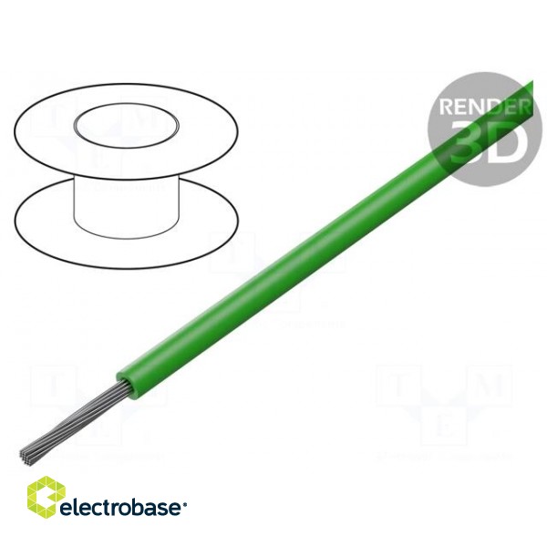 Wire | HookUp Wire | stranded | Cu | 16AWG | PVC | green | 600V | 305m