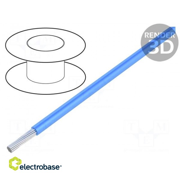 Wire | ÖLFLEX® HEAT 180 SiF | 1x6mm2 | stranded | Cu | silicone | blue