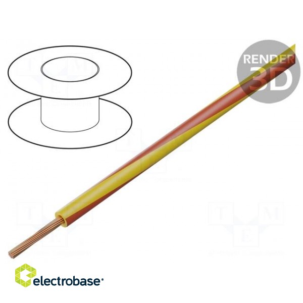 Wire | LgY | stranded | Cu | 0.35mm2 | yellow-red | PVC | 300/500V | 200m