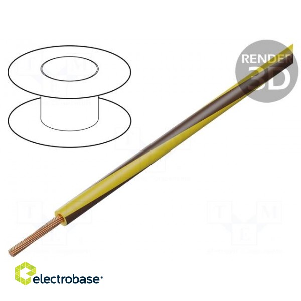 Wire | H05V-K,LgY | stranded | Cu | 0.5mm2 | PVC | yellow-brown | 100m