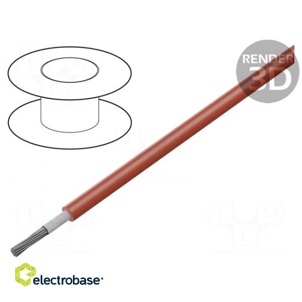 Wire | SOLARTECH-4 | stranded | Cu | 4mm2 | crosslinked copolymer | red