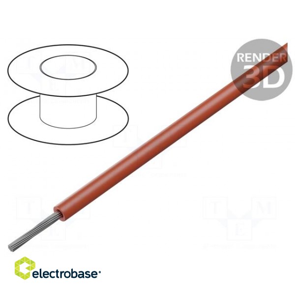 Wire | 28AWG | solid | Cu | PVC | red | 300V | 30m | CPR: no classification