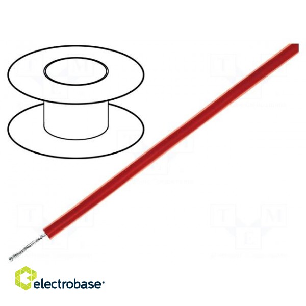 Wire | FZ-LS | stranded | Cu | 1x1mm2 | silicone | red-brown | 20kV | 100m