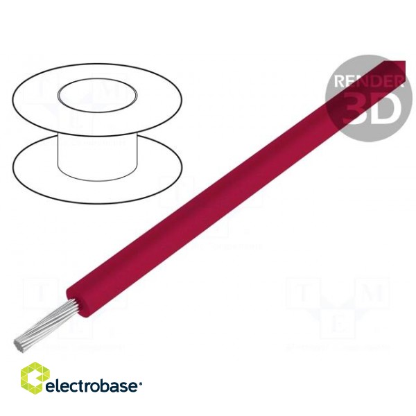 Wire | Lead Wire | stranded | Cu | EPDM | red | 5kV | -30÷90°C | 30,5m | 18AWG