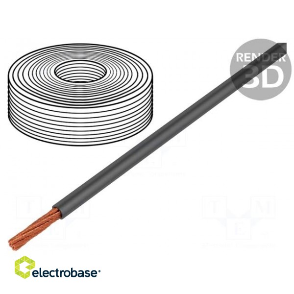 Wire | LifY | 1x0.25mm2 | stranded | Cu | PVC | grey | 300V | -15÷80°C