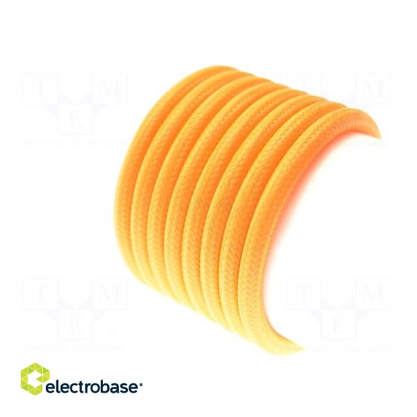 Wire | YTLY | 2x0.5mm2 | round | stranded | Cu | textile | bright orange image 2
