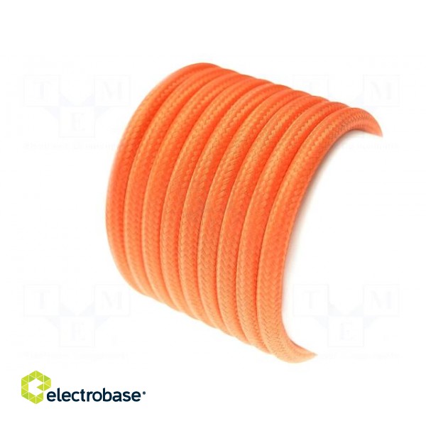 Wire | YTLY | 2x0.5mm2 | round | stranded | Cu | textile | orange | 150V | 50m image 2