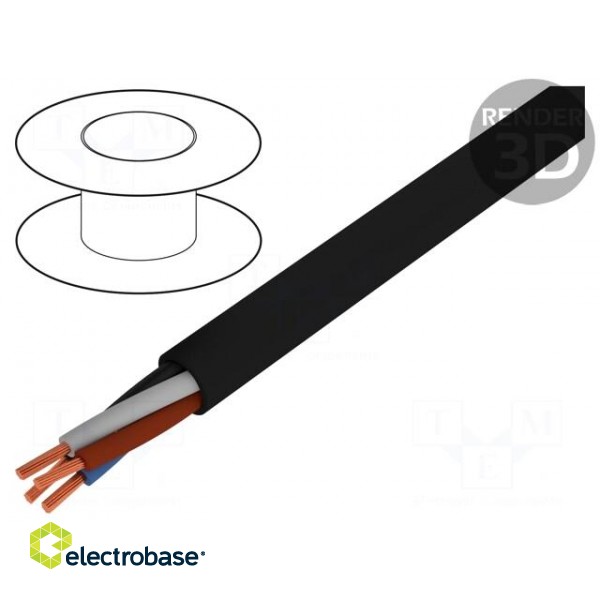 Wire | HELUPOWER® 1000 | stranded | Cu | 4x4mm2 | PVC | black | 0.6/1kV