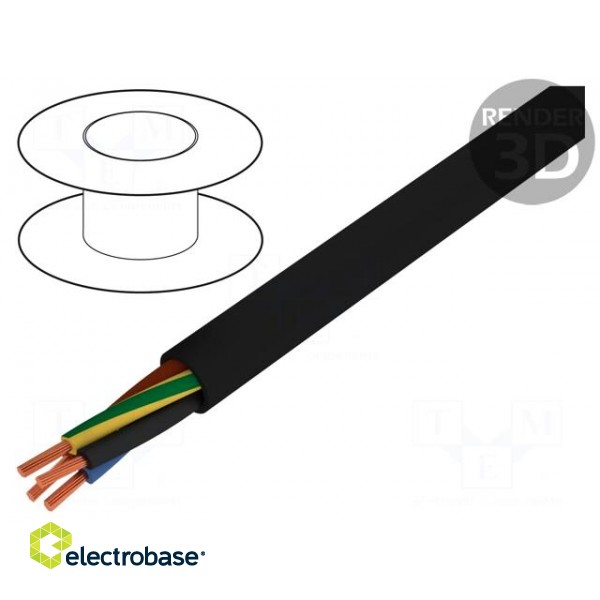 Wire | HELUPOWER® 1000 | stranded | Cu | 5G1,5mm2 | PVC | black | 0.6/1kV