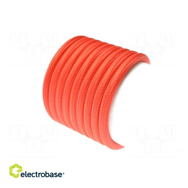 Wire | H03VV-F,OMY | 3G0.75mm2 | round | stranded | Cu | PVC | textile | red paveikslėlis 2
