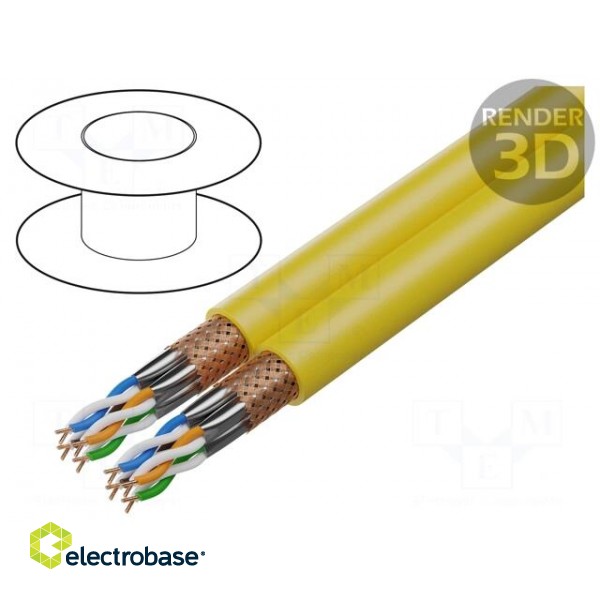 Wire | ETHERLINE® LAN 1000,S/FTP | 2x4x2x23AWG | 7a | solid | Cu | LSZH