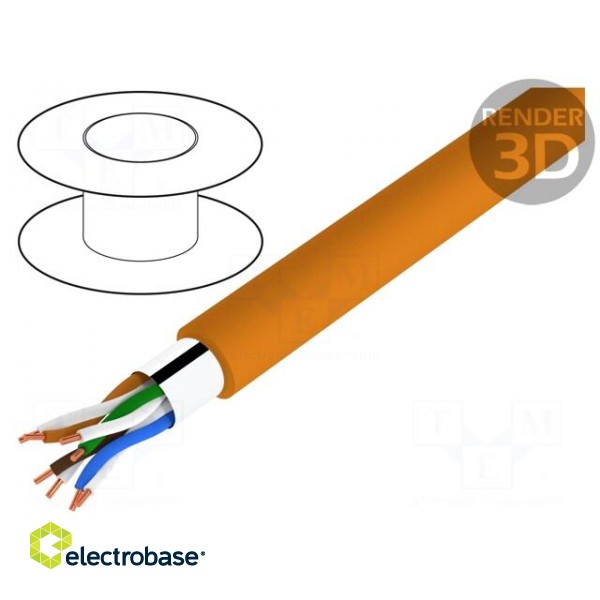Wire | ETHERLINE® LAN 200,F/UTP | 4x2x24AWG | 5e | solid | Cu | LSZH