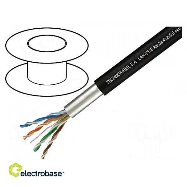 Wire | F/UTP | 4x2x24AWG | 5e | for direct burial,outdoor | solid | Cu