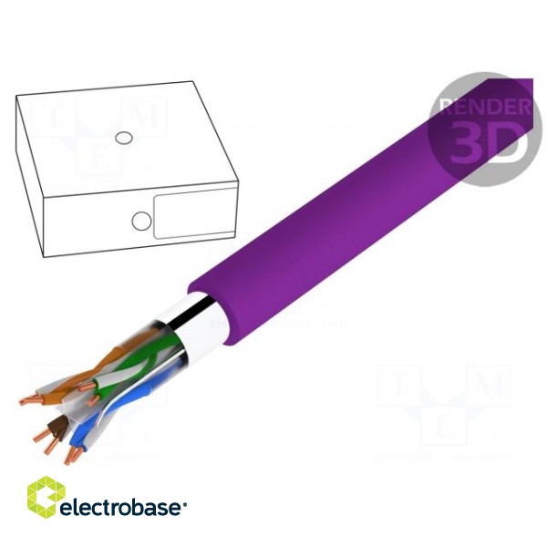 Wire | F/UTP | industrial Ethernet | 6 | solid | Cu | 4x2x23AWG | LSZH