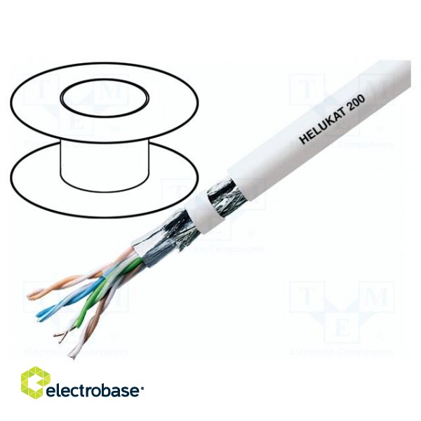 Wire | HELUKAT® 200,SF/UTP | 4x2x26AWG | 5e | industrial Ethernet