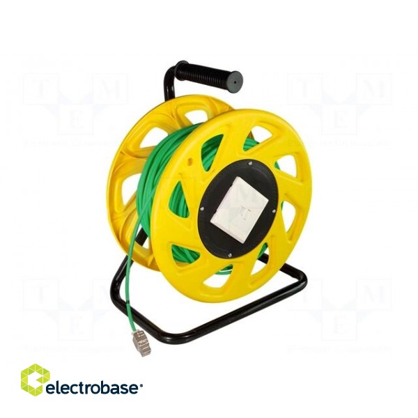 Wire | S/FTP | 7 | solid | Cu | PUR | green | 60m | Kit: plastic reel,cable