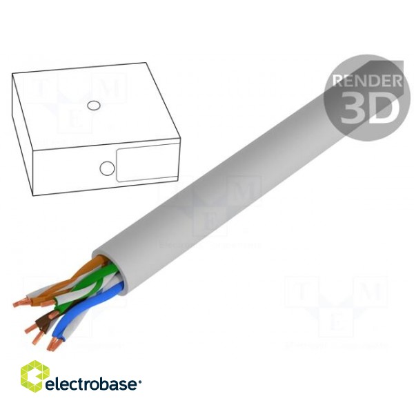 Wire | U/UTP | industrial Ethernet | 5e | stranded | Cu | 4x2x26AWG | PVC