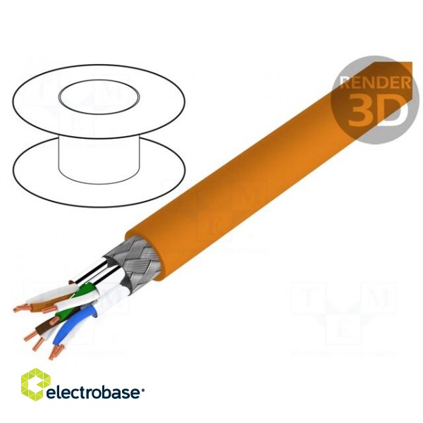 Wire | BiTLAN,S/FTP | 4x2x23AWG | 7 | data transmission | solid | Cu