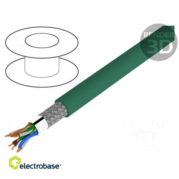 Wire | ETHERLINE® Cat.5e,SF/UTP | 4x2x24AWG | 5e | solid | Cu | LSZH