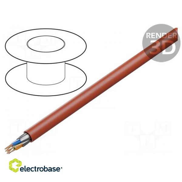 Wire: data transmission | ETHERLINE® FIRE | 4x2x23AWG | Colour: red