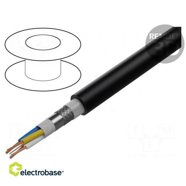 Wire | ETHERLINE® ROBUST | 1x4x22AWG | 5 | stranded | Cu | black | 6.5mm