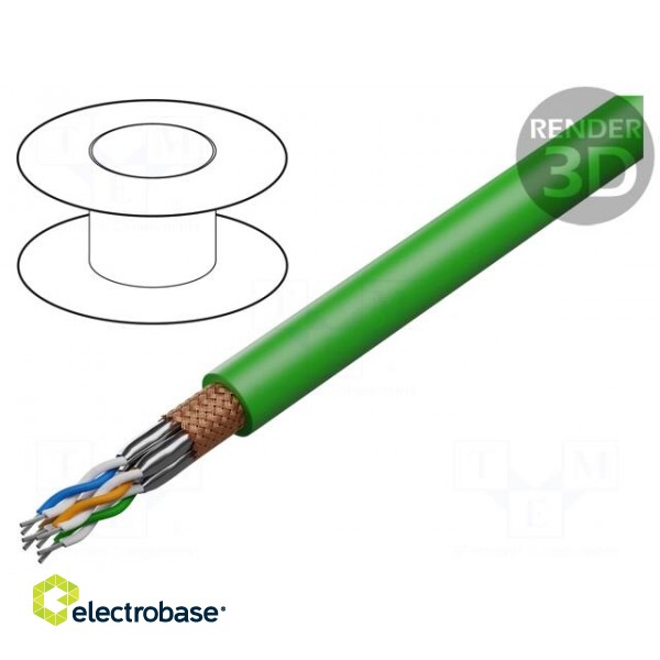 Wire | S/FTP,ETHERLINE® TORSION | 6a | stranded | Cu | 4x2x24AWG | PVC