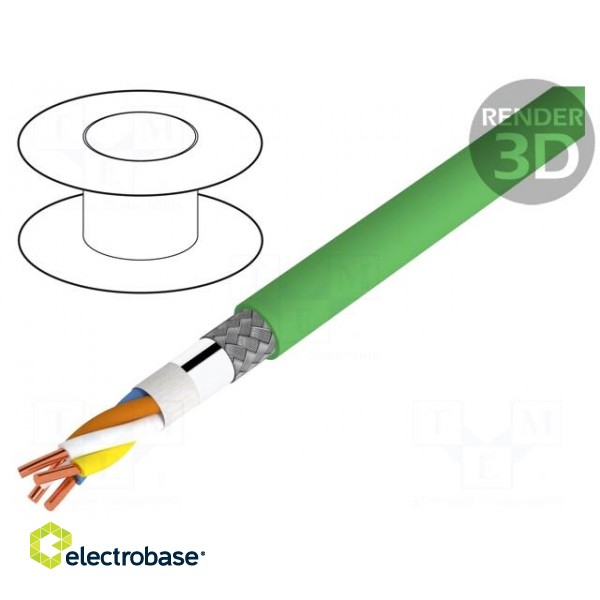 Wire | HELUKAT® PROFInet A | PROFINET,outdoor | 5e | solid | Cu | PE