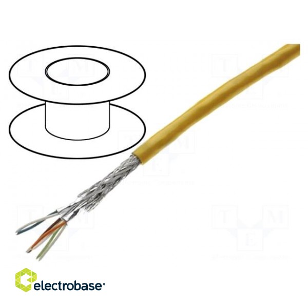 Wire | S/FTP | industrial Ethernet | 6a | stranded | Cu | 4x2x26AWG | PVC