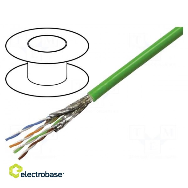 Wire | S/FTP | 4x2x23AWG | industrial Ethernet,PROFINET | 6a | Cu | PVC