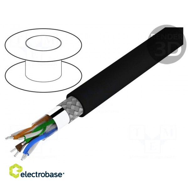 Wire | SF/UTP | 4x2x24AWG | industrial Ethernet | 5e | solid | Cu | PVC