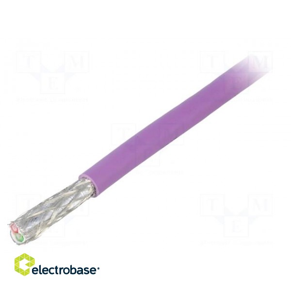 Wire | automatics | 1x2x0,64mm2 | solid | Cu | PVC | violet | 250V | Class: 5