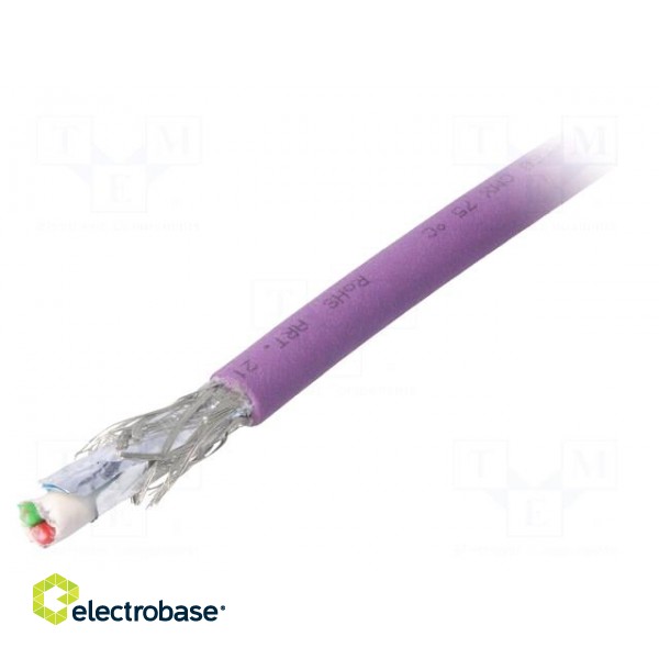 Wire | automatics | 1x2x0,64mm2 | solid | Cu | PUR | violet | 250V | Class: 5