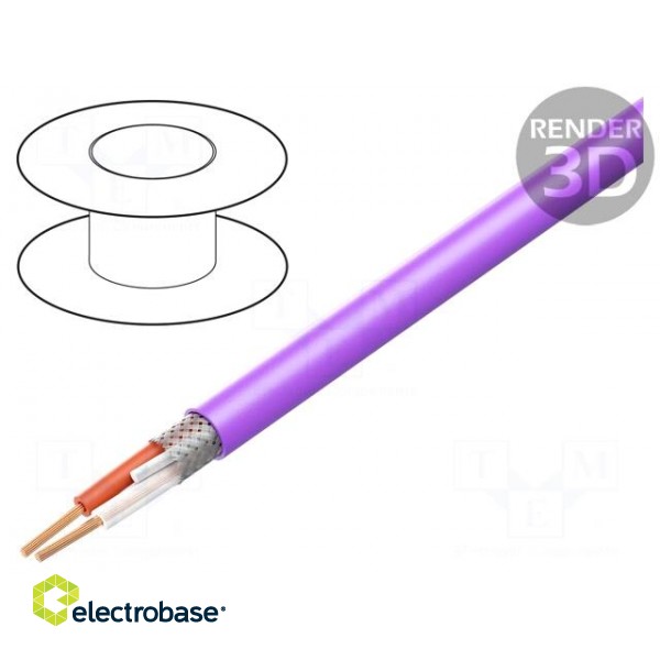 Wire | 1x2x0.34mm2 | CAN bus | stranded | Cu | PUR | violet | 250V | none
