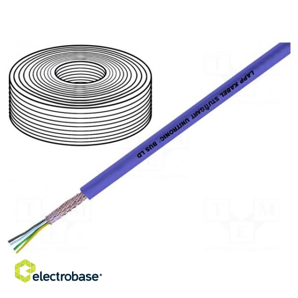 Wire | UNITRONIC® BUS LD | 3x2x0.22mm2 | stranded | Cu | PVC | violet