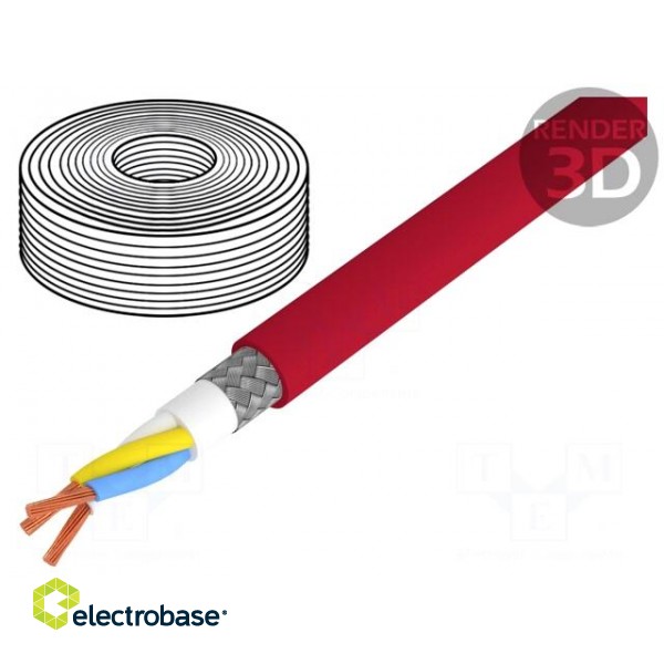 Wire | CC-Link | 3x20AWG | stranded | Cu | tinned copper braid | PUR | red