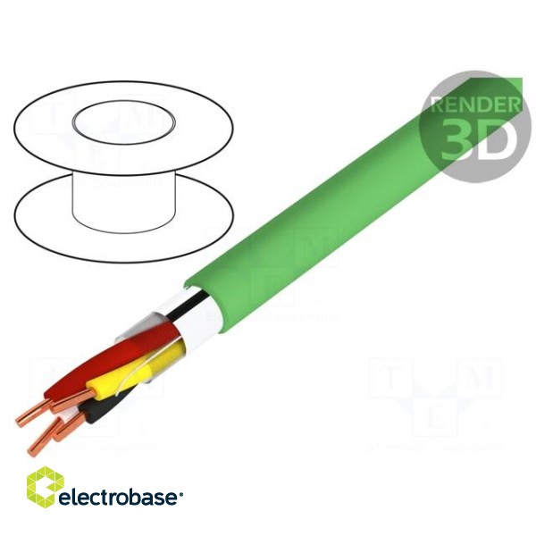 Wire | 2x2x0.8mm | EiB/KNX,data transmission | solid | Cu | PVC | green
