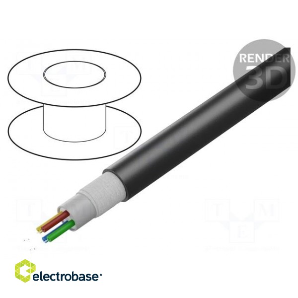 Wire: fibre-optic | Kind: EXO-G0 | Øcable: 5.9mm | Number of fibers: 4