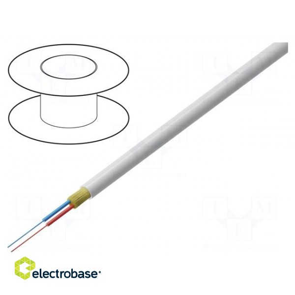 Wire: fiber-optic | VC-D40 | Øcable: 4mm | Kind of fiber: SMF G657A1