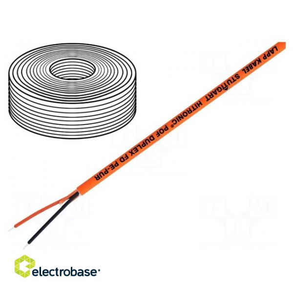 Wire: polimer optical fiber | HITRONIC® POF | Øcable: 6mm | duplex