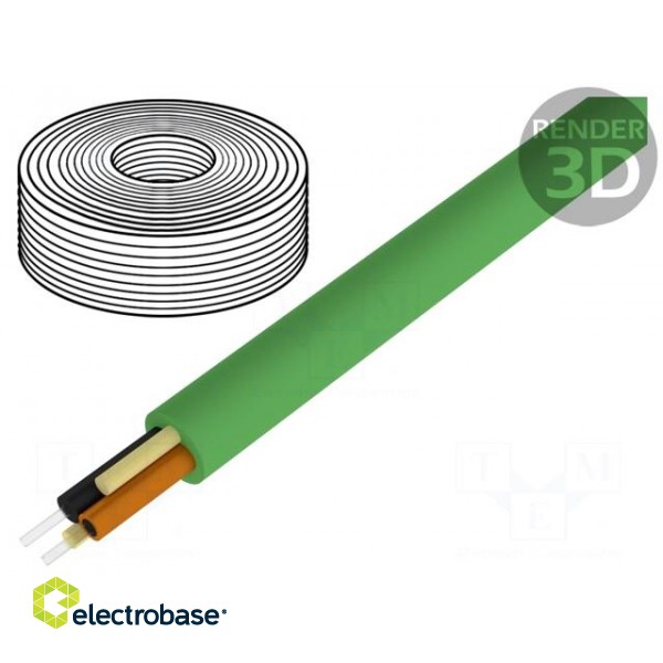 Wire: polimer optical fiber | HITRONIC® POF | Øcable: 7.8mm | duplex