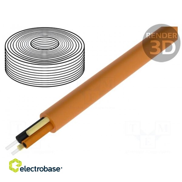 Wire: polimer optical fiber | HITRONIC® POF | Øcable: 8mm | duplex